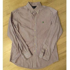 Ralph Lauren Custom Fit striped button down sz L